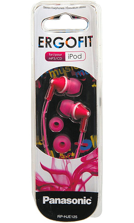 Earphones Panasonic RP-HJE125E-P Pink, w/o Mic, 1 x mini-jack 3.5mm Earphones Panasonic RP-HJE125E-P Pink, w/o Mic, 1 x mini-jack 3.5mm
