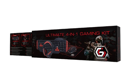 Gaming Keyboard & Mouse & Mouse Pad & Headset Gembird GGS-UMG4-02, US Layout, USB/3.5mm Gaming Keyboard & Mouse & Mouse Pad & Headset Gembird GGS-UMG4-02, US Layout, USB/3.5mm