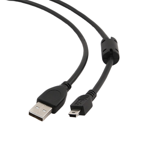 Кабель для передачи данных Cablexpert CCF-USB2-AM5P-6, USB Type-A (F)/Mini-USB, 1,8м, Чёрный