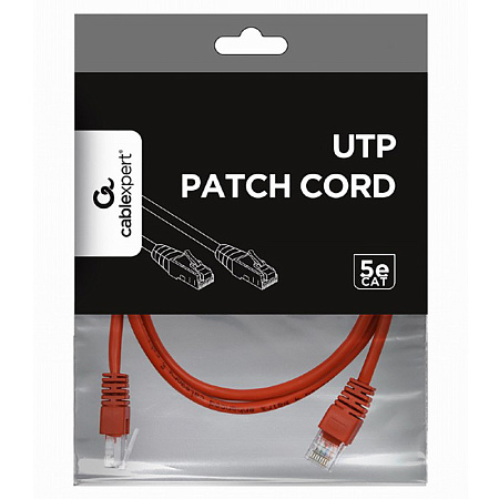 2m, Patch Cord Red, PP12-2M/R, Cat.5E, Cablexpert, molded strain relief 50u" plugs 2m, Patch Cord Red, PP12-2M/R, Cat.5E, Cablexpert, molded strain relief 50u" plugs
