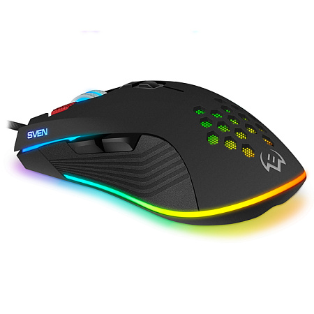 Gaming Mouse SVEN RX-G850, 500-6400 dpi, 8 buttons, 166g., Ambidextrous, Programmable, Built-in memo Gaming Mouse SVEN RX-G850, 500-6400 dpi, 8 buttons, 166g., Ambidextrous, Programmable, Built-in memo