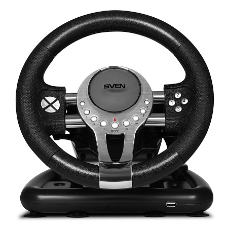 Wheel SVEN GC-W800, 10", 180 degree, Pedals, Tiptronic, 2-axis, 12 buttons, Vibration feedback, USB Wheel SVEN GC-W800, 10", 180 degree, Pedals, Tiptronic, 2-axis, 12 buttons, Vibration feedback, USB