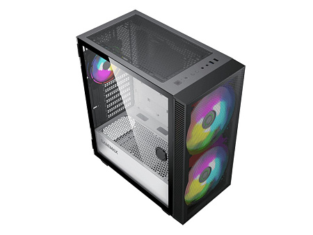Case ATX GAMEMAX Aero, w/o PSU, 0.5mm, 2x200mm & 1x120mm ARGB fans, ARGB+PWM Hub, Front Mesh, TG, DF Case ATX GAMEMAX Aero, w/o PSU, 0.5mm, 2x200mm & 1x120mm ARGB fans, ARGB+PWM Hub, Front Mesh, TG, DF