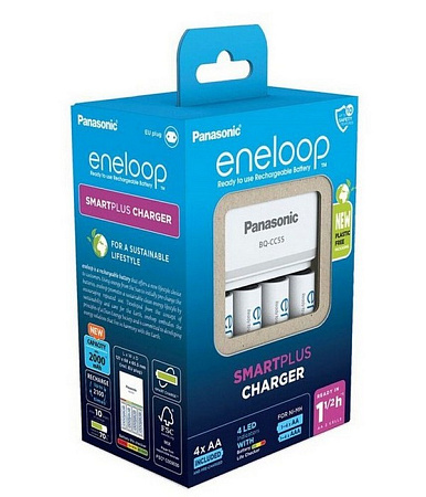 Panasonic "Smart-Quick" Charger 4-pos AA/AAA + 4AA 2000mAh, K-KJ55MCD40E Panasonic "Smart-Quick" Charger 4-pos AA/AAA + 4AA 2000mAh, K-KJ55MCD40E