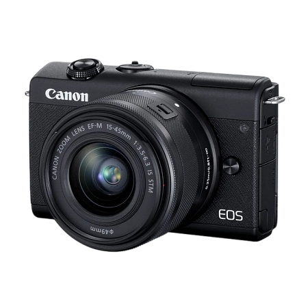 Беззеркальный фотоаппарат Canon EOS M200 + EF-M 15-45 IS + EF-M 55-200 IS, Чёрный