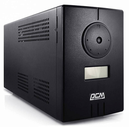 UPS PowerCom INF-800  800VA/480W,12Vdc,10A max charge curr., External Battery Only, 2*Schuko Sockets