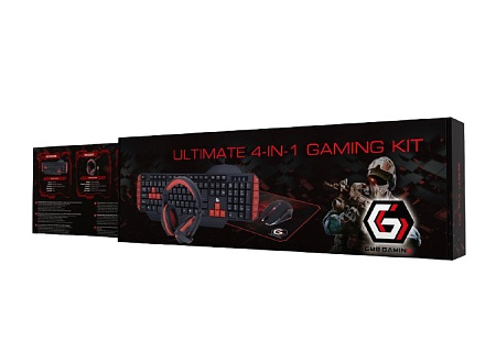 Gaming Keyboard & Mouse & Mouse Pad & Headset Gembird GGS-UMG4-02, US Layout, USB/3.5mm Gaming Keyboard & Mouse & Mouse Pad & Headset Gembird GGS-UMG4-02, US Layout, USB/3.5mm