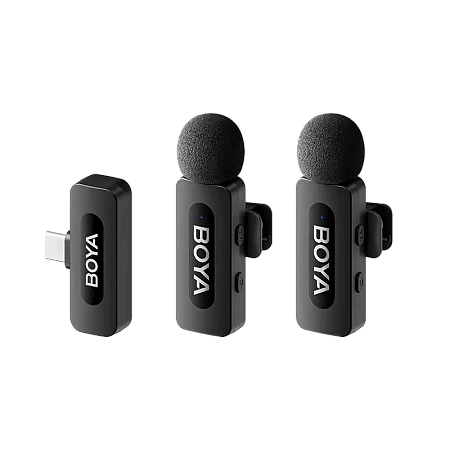 Портативный записывающий микрофон Boya BY-V20 V2.0, Беспроводной, Черный Портативный записывающий микрофон Boya BY-V20 V2.0, Беспроводной, Черный
