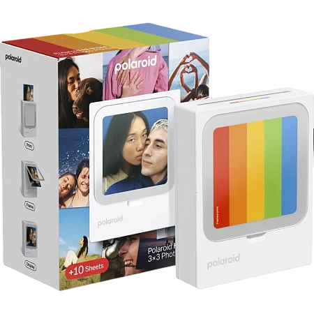 Фотопринтер Polaroid Hi-Print 3x3 Pocket, Белый