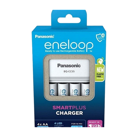 Panasonic "Smart-Quick" Charger 4-pos AA/AAA + 4AA 2000mAh, K-KJ55MCD40E Panasonic "Smart-Quick" Charger 4-pos AA/AAA + 4AA 2000mAh, K-KJ55MCD40E